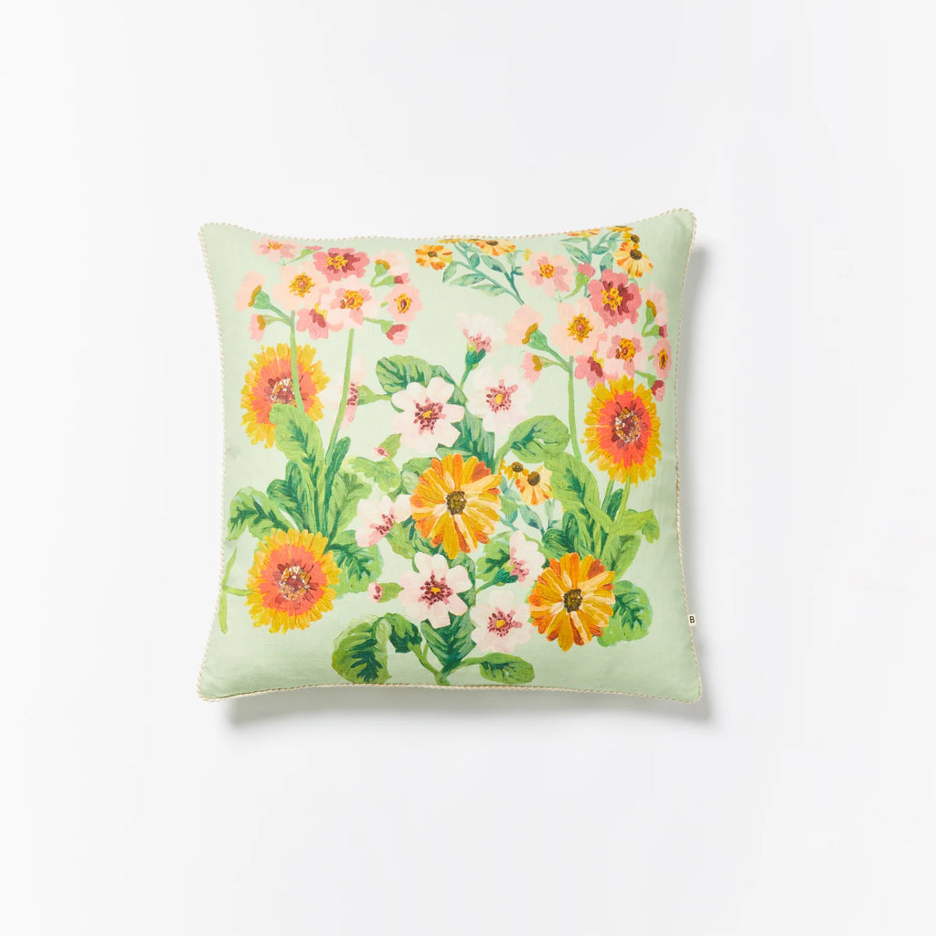 Bonnie & Neil | Flower Bed Cushion | Mint 60cm
