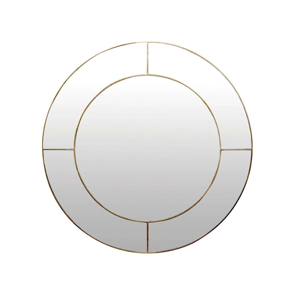 Lawrence Gold Round Mirror