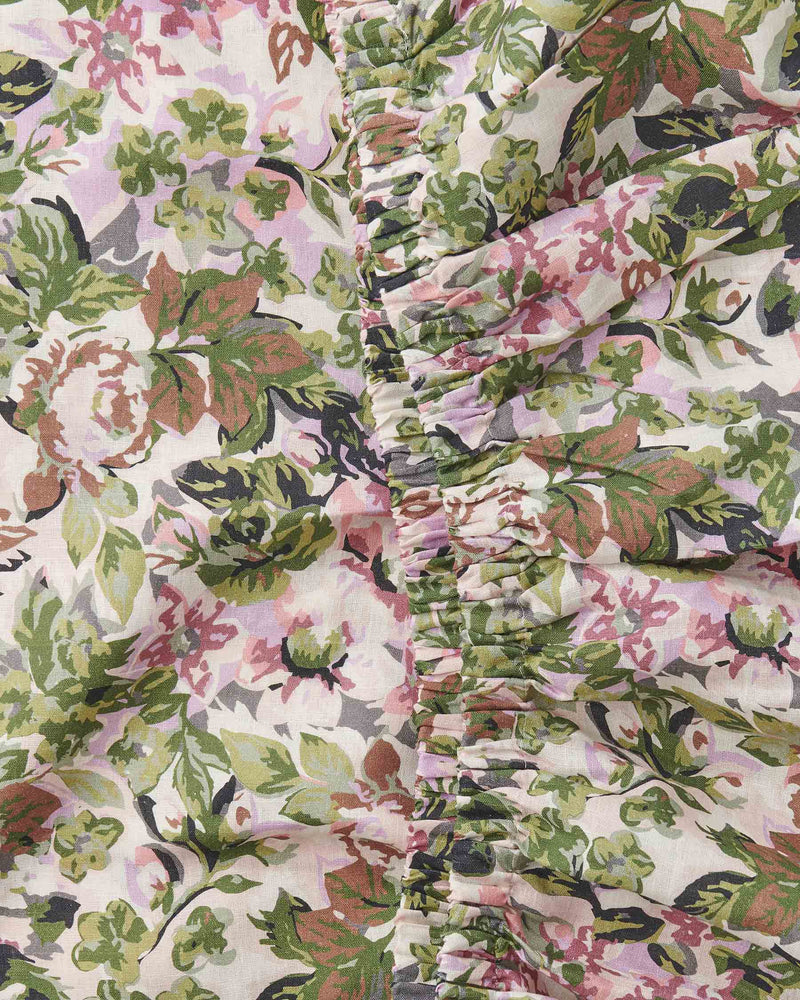 Garden Path Floral Linen | Fitted Sheet - ReesandRees